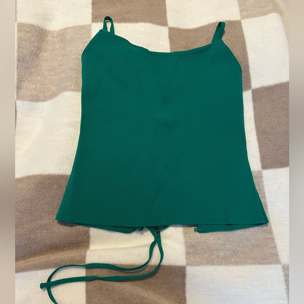 Forever 21 Green Camisole with Tie Detail
